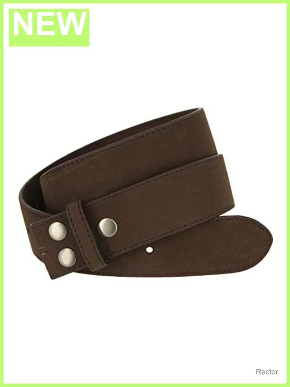 Genuine Suede Leather Casual Belt with Antique Silver Buckle - 1.5 Inch Wide